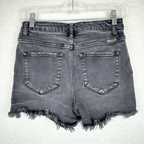 KanCan X Maurices High Rise Black Fray Hem Distressed 3.5 in Short Size 27 Boho - Picture 7 of 13